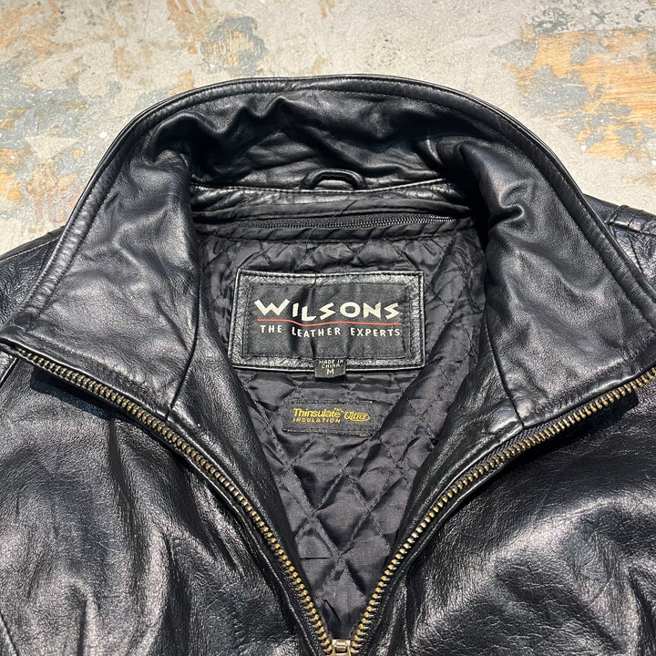 #3318 古着 WILSONS/Leather Trucker Jacket/レザージャケット/サイズM