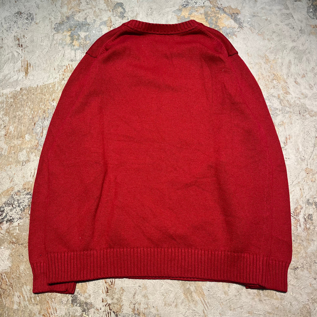 #3689古着/L.L.Bean/エルエルビーン/コットンニット/Cottonknit/Ｖネック/サイズXXL