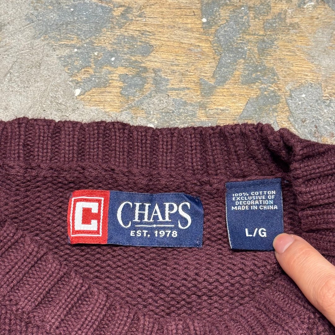 古着 CHAPS/ チャップス/ クルーネックニットセーター/ サイズL