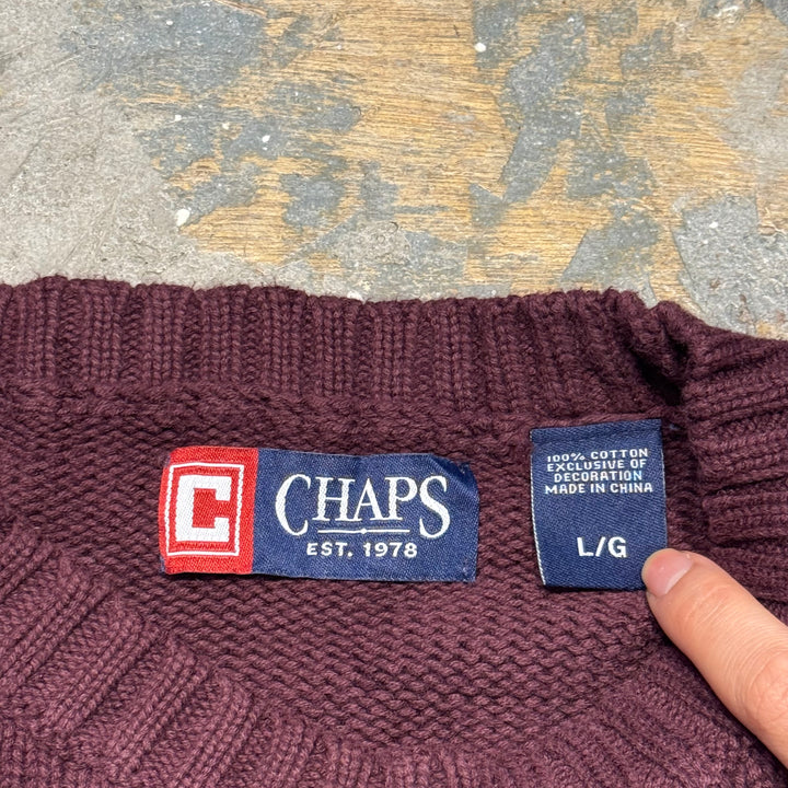 古着 CHAPS/ チャップス/ クルーネックニットセーター/ サイズL