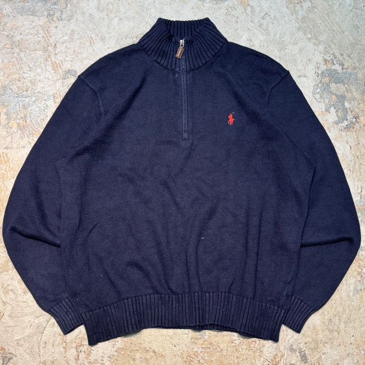 古着 90's~ POLO by Ralph Lauren/ ポロ バイ ラルフローレン/ ハーフジップニットセーター/ サイズL