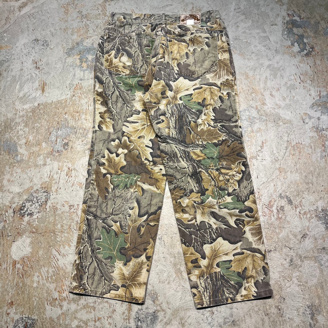 #4217 古着 Cabela's/カベラス/ Duck real tree work Pants/ダック地 リアルツリーワークパンツ/MADE IN U.S.A/リアルツリー柄/サイズ34