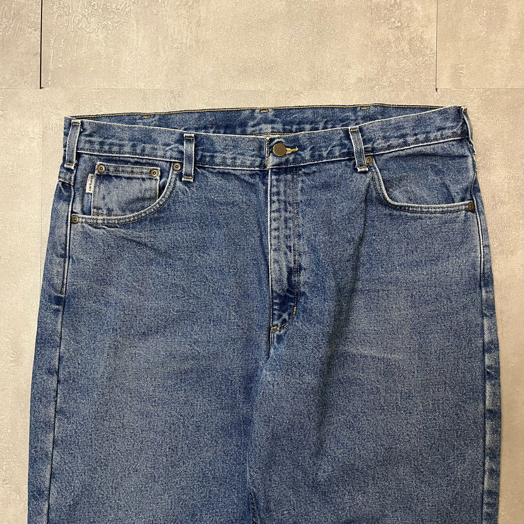 #1751 古着 Carhartt/カーハート / Denim Pants/デニムパンツ / ジーンズ / Relaxed Fit / 裏地チェック柄 / サイズ40×30