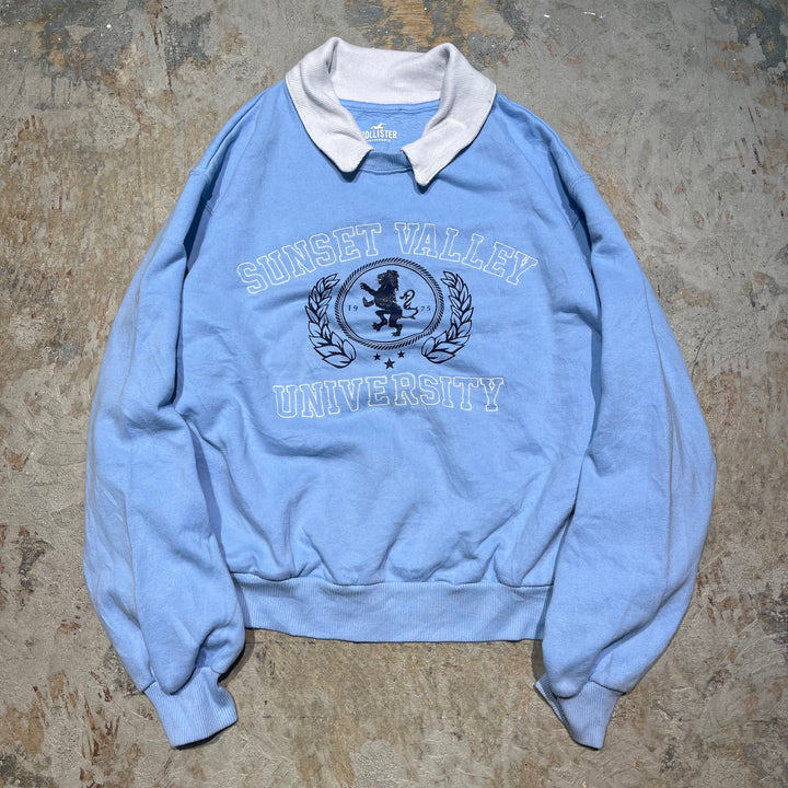 #3806 古着 Unknow/Crew Neck Sweat Shirts/クルーネックスウェット/SUNSET VALLEY UNIVERSITY/カレッジロゴ/サイズM