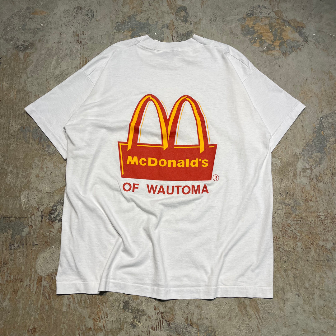 #4580 古着 FRUIT OF THE LOOM/フルーツオブザルーム/Mcdonald's/マクドナルド/short sleeve print t-shirt Tee/半袖プリントTシャツ/シングルステッチ/USA製/サイズXL