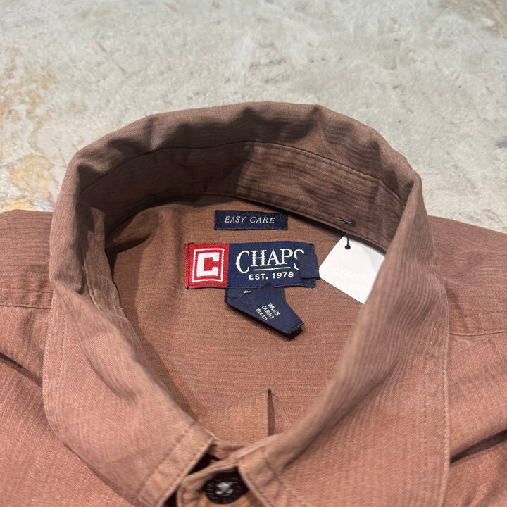 古着 CHAPS RALPH LAUREN/ チャップス ラルフ ローレン/  ボタンダウン長袖シャツ/ 無地/ サイズM
