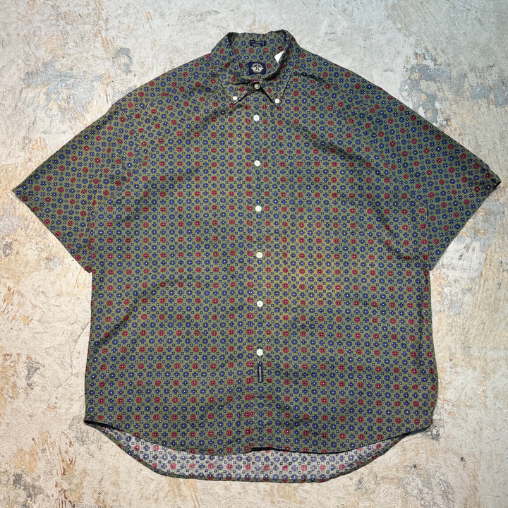 旧衣服DOCKERS/ DOCKERS/扣式短袖衬衫/总图案/尺寸L