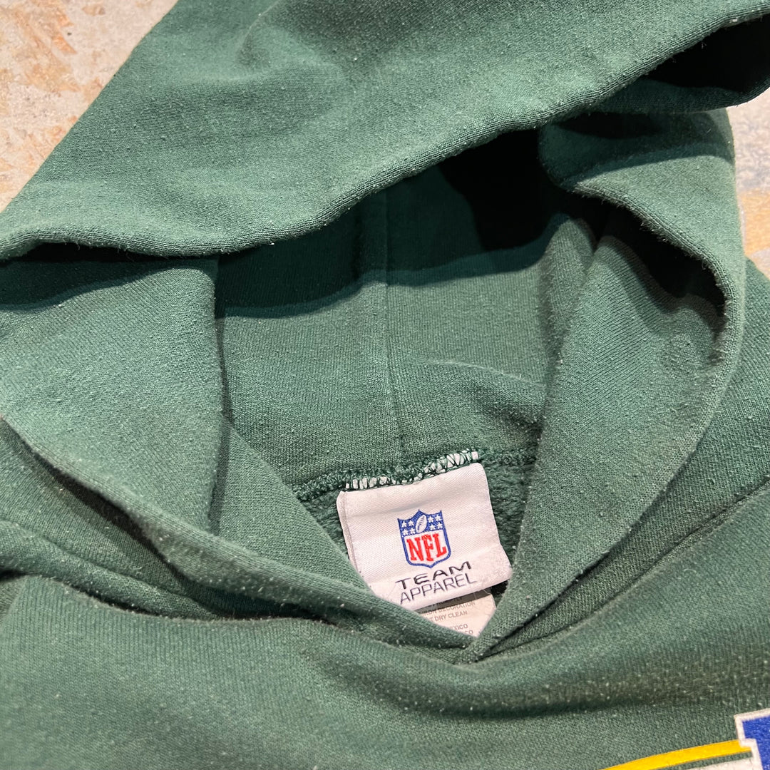 #4005 古着 NFL TEAM APPAREL/pull over hoodie/ プルオーバーパーカー/PACKERS/パッカーズ/NFL/サイズXL