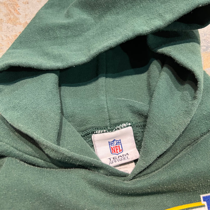 #4005 古着 NFL TEAM APPAREL/pull over hoodie/ プルオーバーパーカー/PACKERS/パッカーズ/NFL/サイズXL