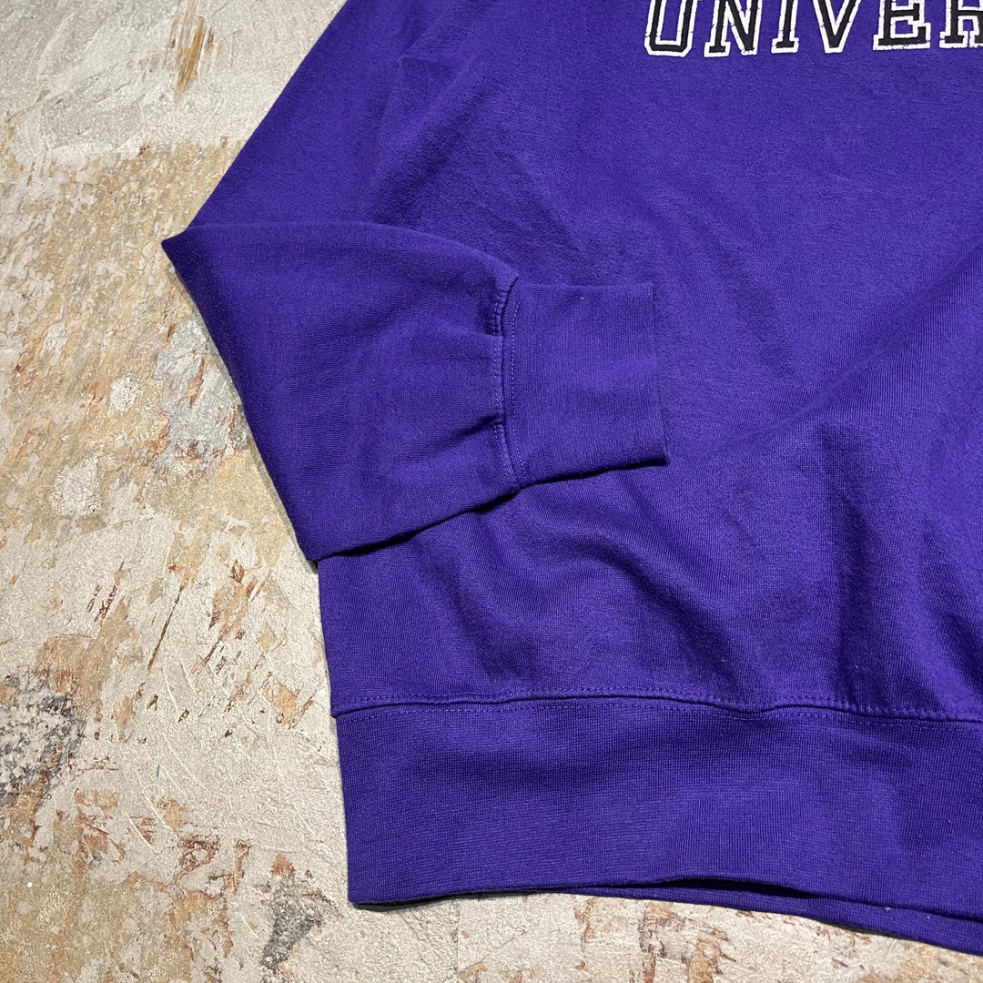 #4089 MV SPORT/ Crew Sweatshits/クルースウェット/NEW YORK UNIVERSITY/カレッジ/サイズL