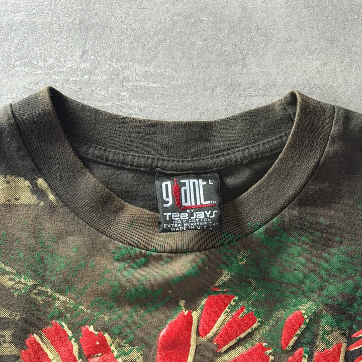 古着 USA製 90s GUNS N' ROSES 「Dust N' Bones」 スカル ボーン オールオーバー ハード ロック バンドTシャツ サイズL