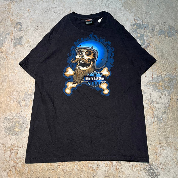 중고 의류 Harley-Davidson/Harley Davidson/Skeleton/Printed T-Shirt/Size M