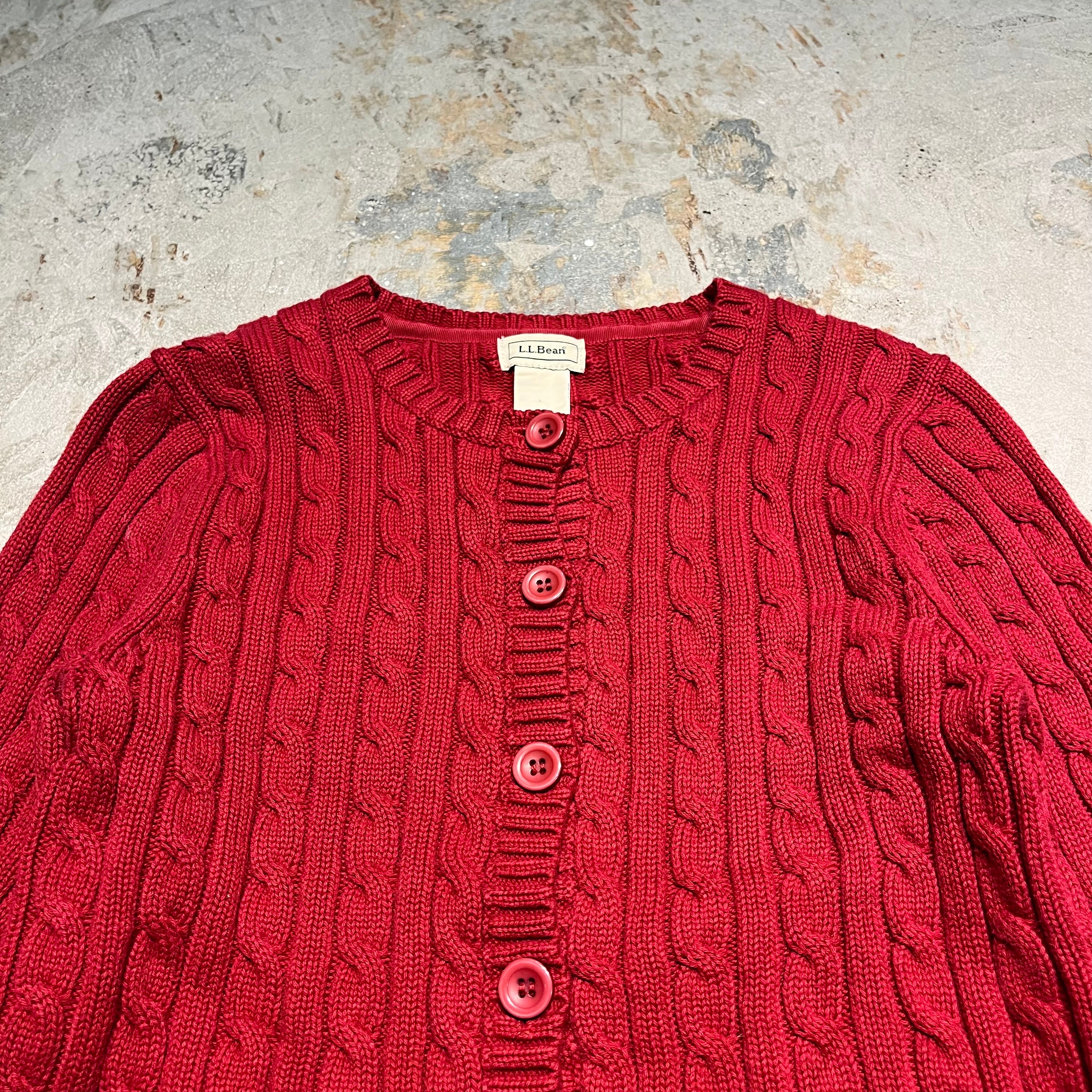 3380 L.L.Bean/エルエルビーン/CottonknitCardigan/コットン