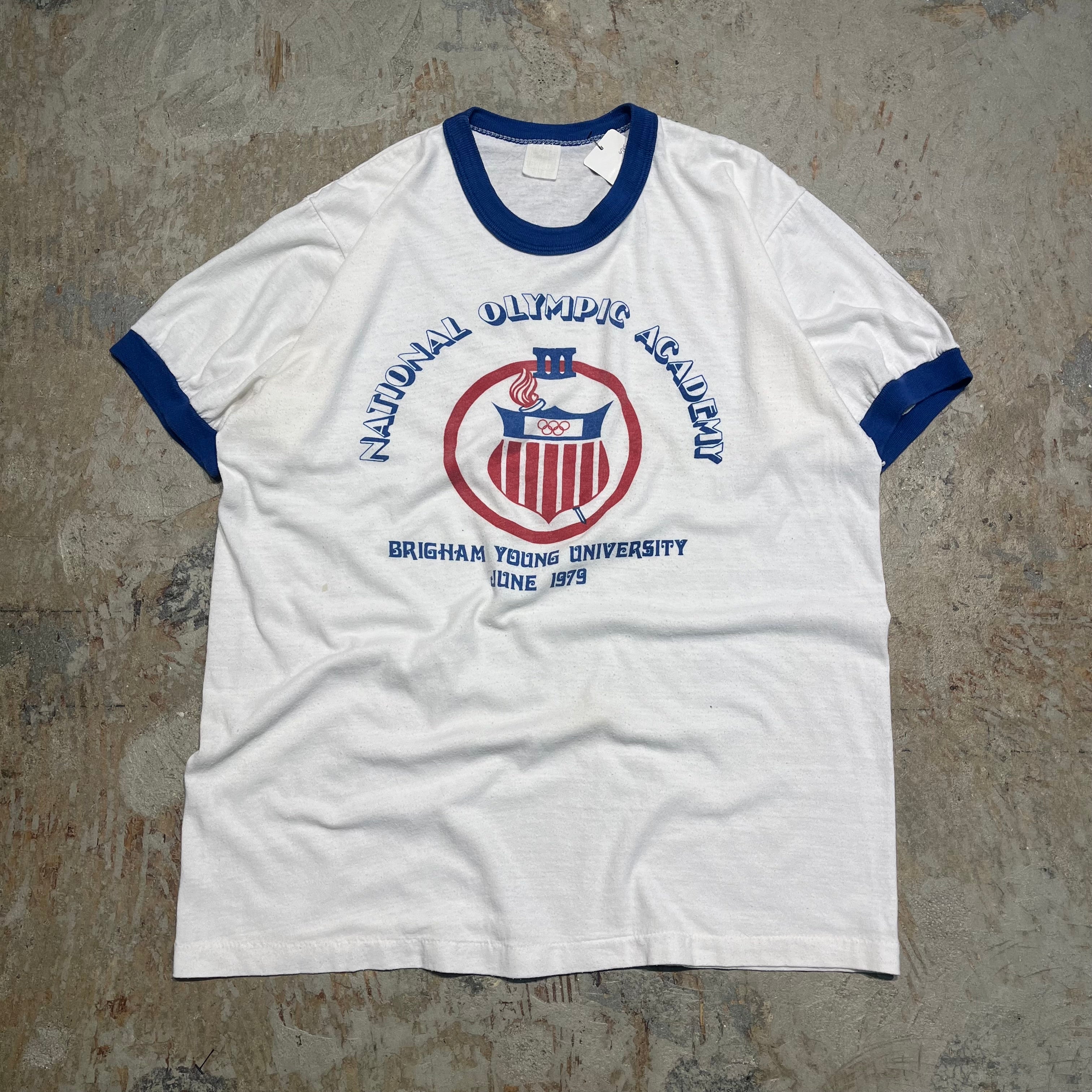 【最安値店】希少 80s USA製 ロサンゼルスオリンピック 半袖リンガーTシャツ S17. トップス