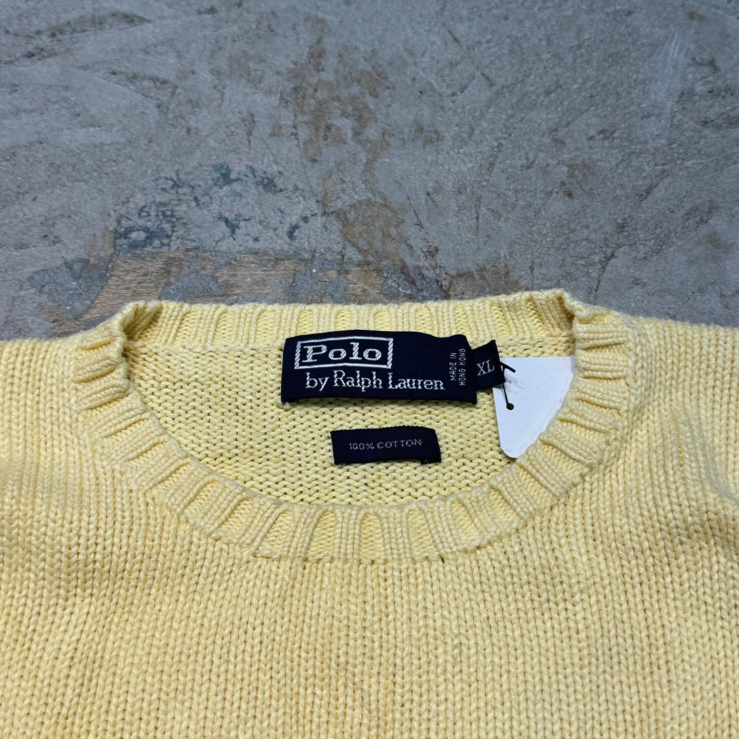 古着 90's~ POLO by Ralph Lauren/ ポロ バイ ラルフローレン/  クルーネックニットセーター/ サイズXL