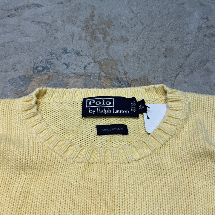古着 90's~ POLO by Ralph Lauren/ ポロ バイ ラルフローレン/  クルーネックニットセーター/ サイズXL
