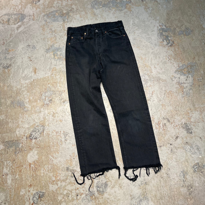 #4772 古着 93's LEVI’S/リーバイス/501/Black denim pants/ブラックデニムパンツ/USA製/後染め/サイズ30×32