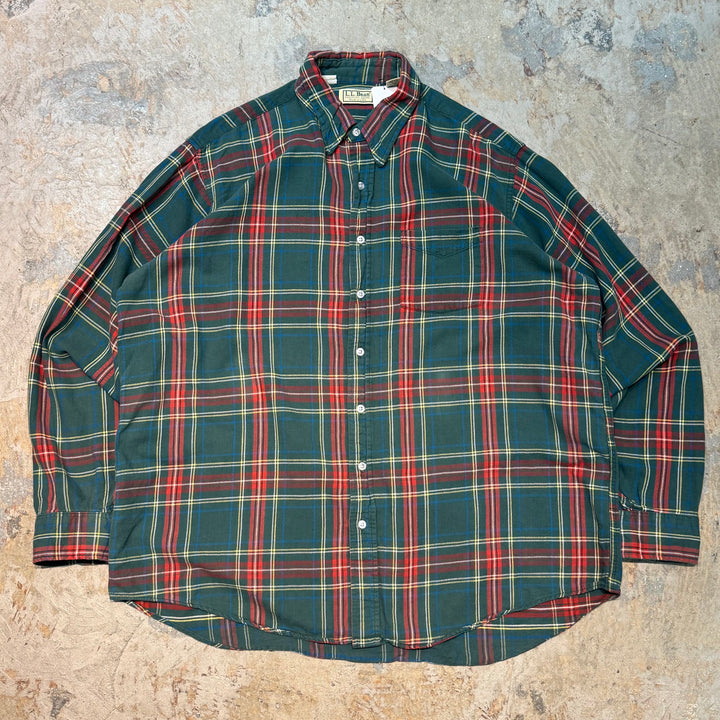 미국 80 년대 L.L.Bean/L.Bean/L.Bean/L.Bean/L.Bean/Checked Shirt/Size XL에서 만든 의류