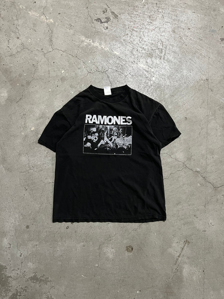 #MA49 古着 02's デルタ/RAMONES/ラモーンズ/プリント Tシャツ/サイズM