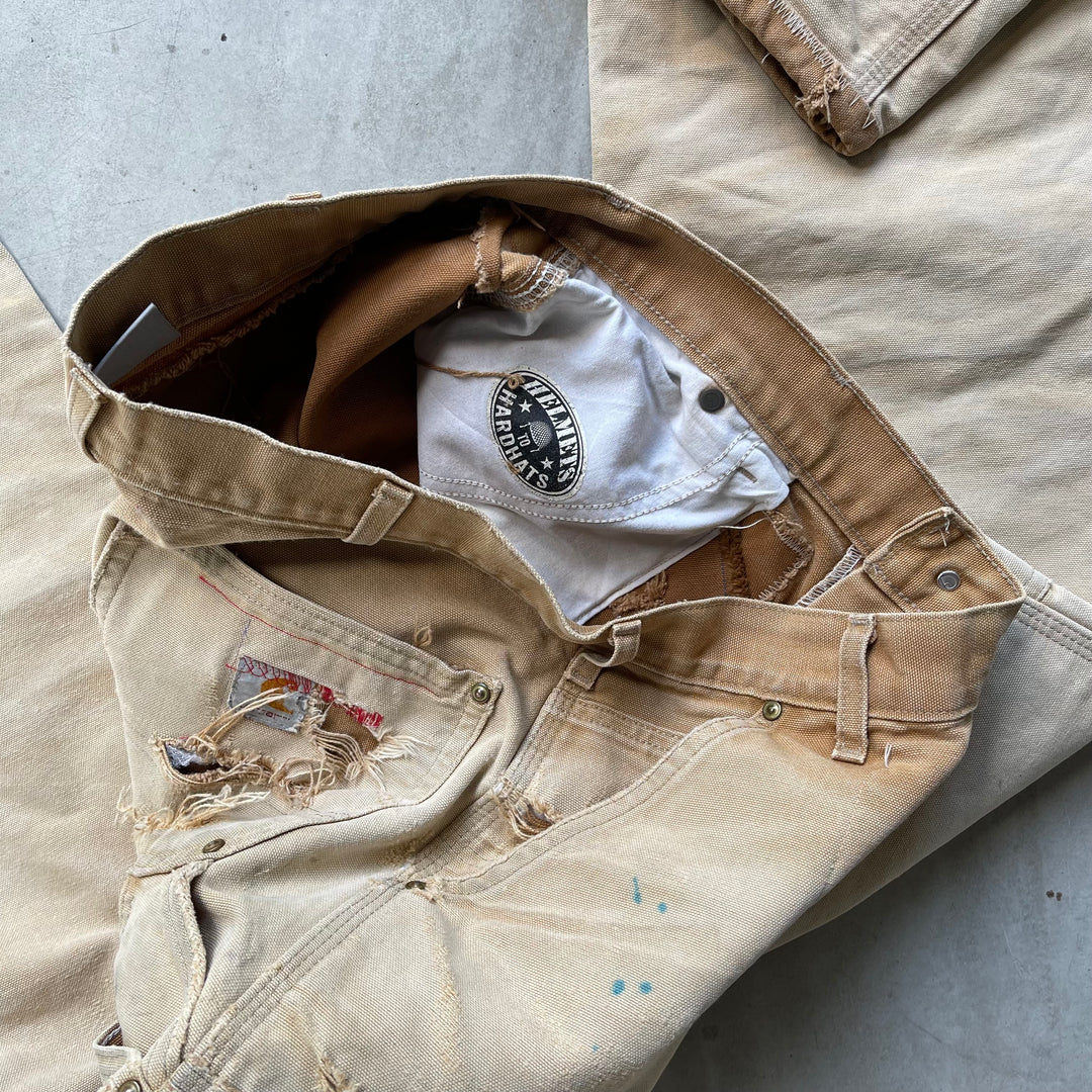 古着 USA製 Carhartt/カーハート/ダック地ペインターパンツ/ダブルニー/実寸サイズ33×31