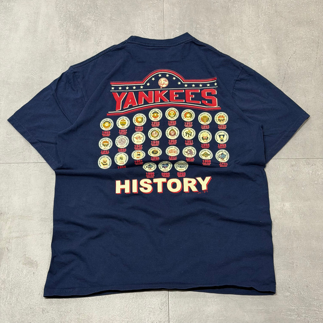 古着 Majestic/ マジェスティック/ New York Yankees/ニューヨーク ヤンキース/ プリントTシャツ/ サイズL