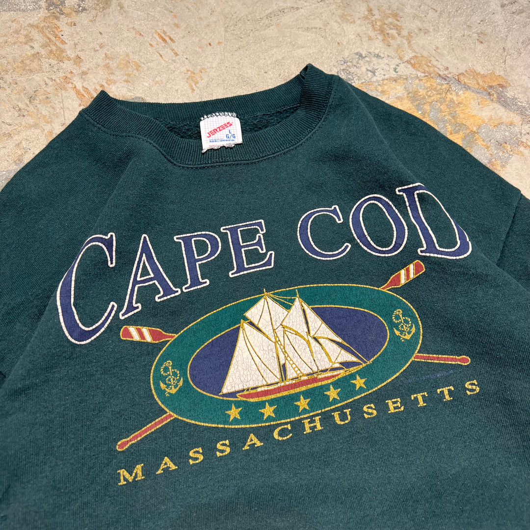 #3987 Jerzees/ジャージーズ Crew neck Sweatshits/クルーネックスウェット/CAPE COD MASSACHUSETTS/MADE IN U.S.A/サイズL