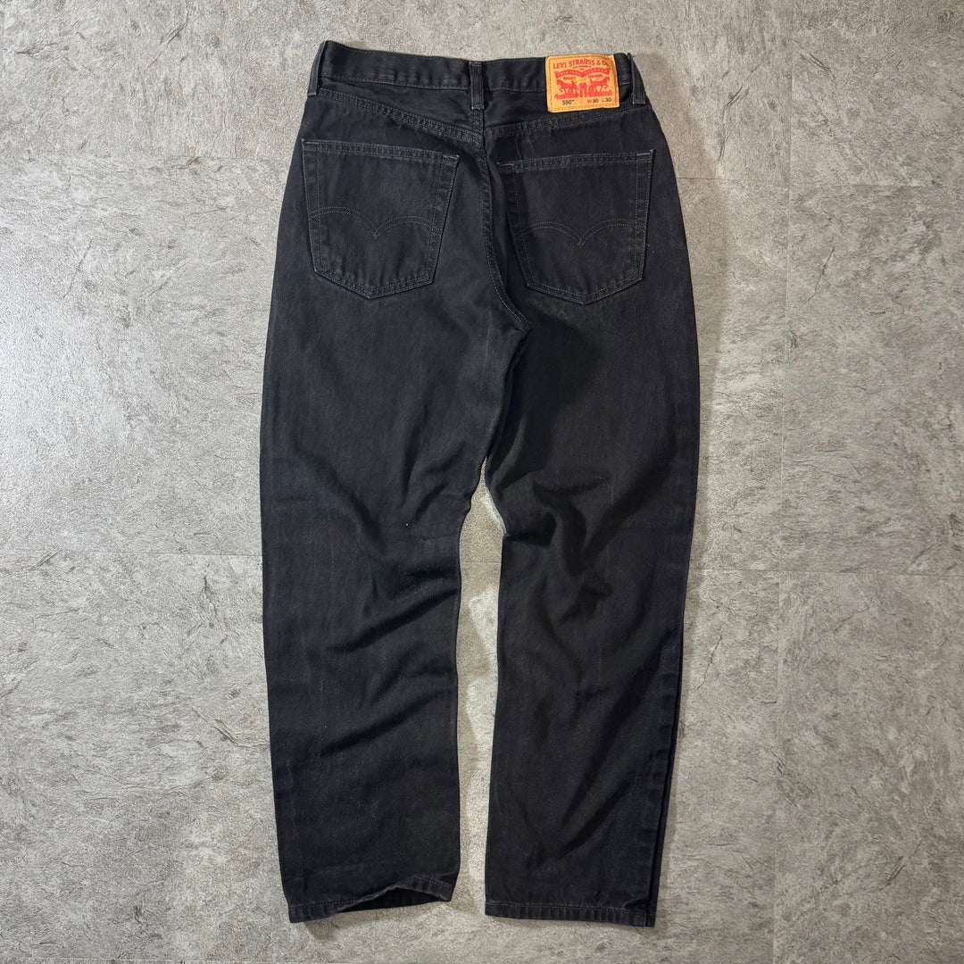 古着 Levi's/ リーバイス/ ブラックデニムパンツ/ 550/ 実寸サイズ28×29