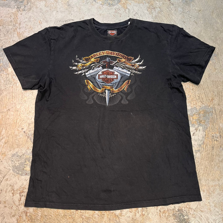 旧衣服Harley-Davidson/哈雷戴维森/印花T恤/尺码XL