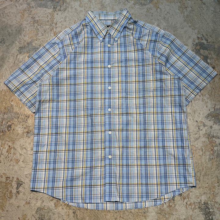 古着 Eddie Bauer/エディー･バウアー/  ボタンダウン半袖シャツ/ チェック柄/ サイズL