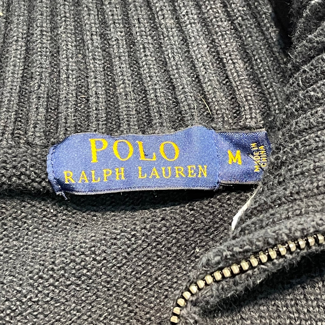 #3342 古着 Polo Ralph Lauren/ポロラルフローレン / Half Zip Cotton Knit Sweater/ハーフジップ コットンニット セーター / サイズM