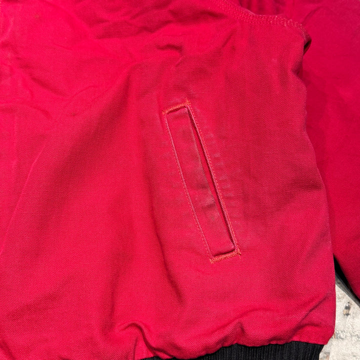 旧衣服Carhartt/汽车心/圣达菲夹克/鸭面料/衬里绗缝/企业标志/衣领灯芯绒/尺寸XL