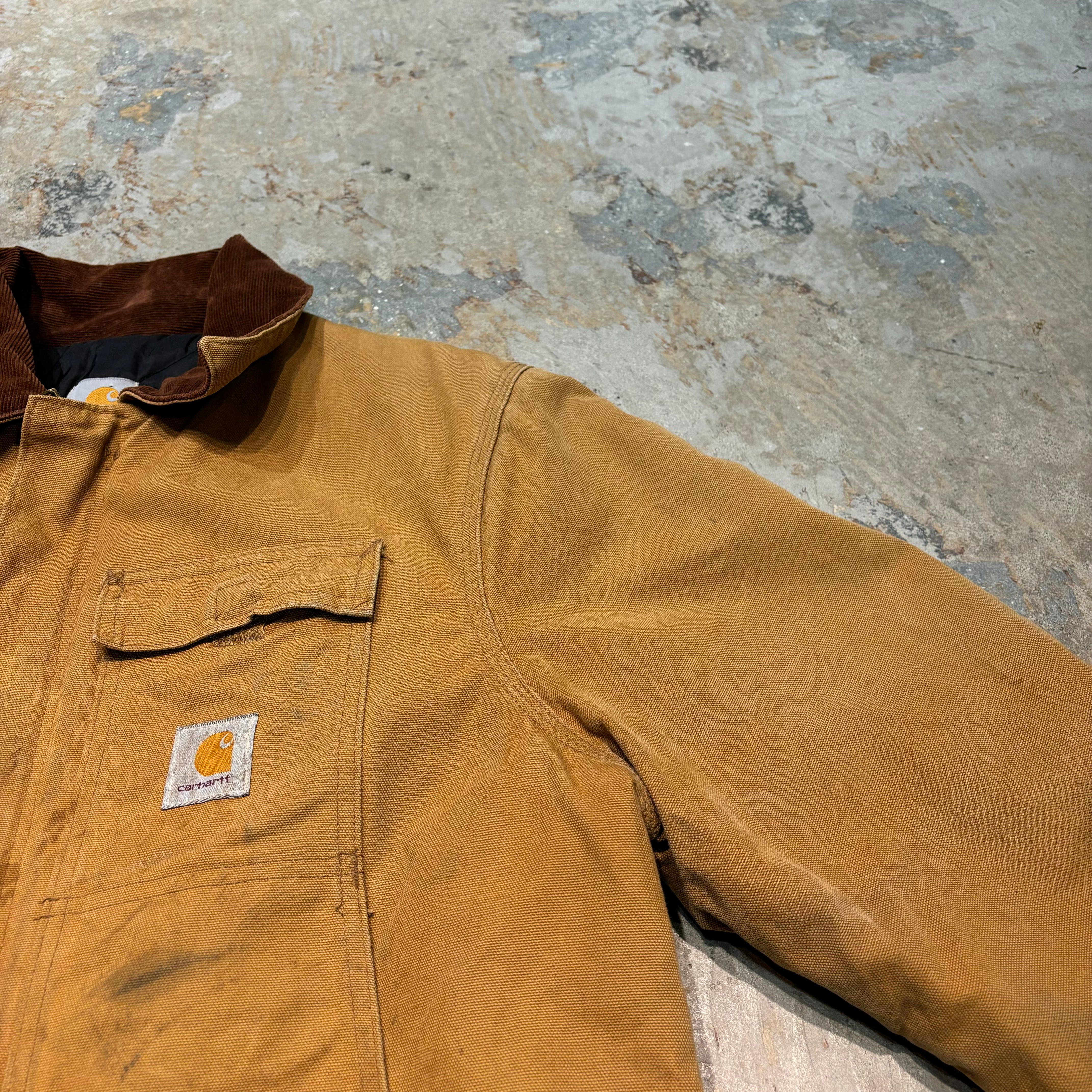 古着 carhartt/ カーハート/ トラディショナルコート/ ダック地/ 裏地キルティング/ サイズL – 古着屋 MUJIN