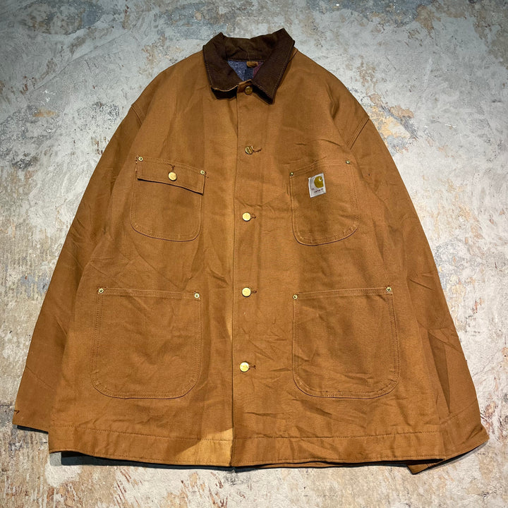 #3422 古着 Carhartt/カーハート/michigan chore coat/ミシガンチョアコート/MADE IN U.S.A/サイズL相当