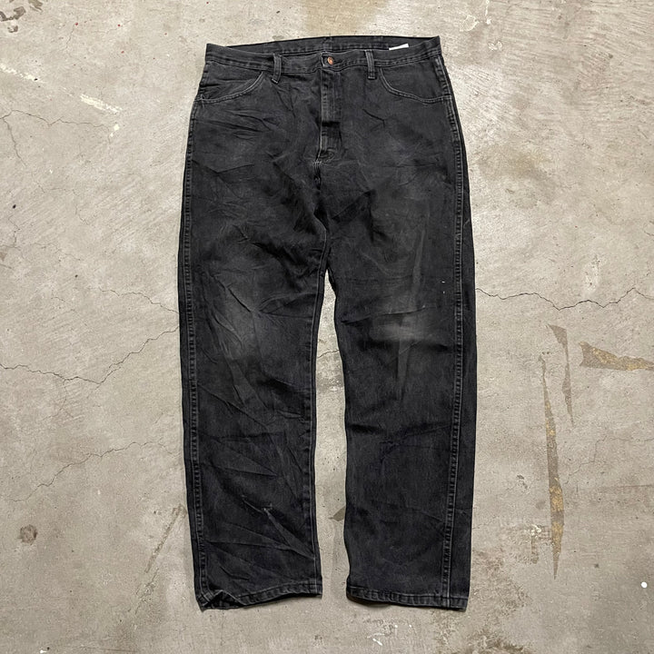 #4255 古着 RUSTLER/ラスラー/Black Denim Pants/ブラックデニムパンツ/サイズ40×32