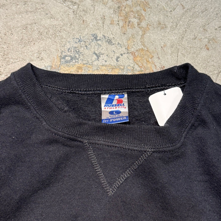 古着 RUSSELL ATHLETIC/ ラッセルアスレチック/ ブランククルーネックスウェット/ 無地/ 前Vガゼット/ サイズL