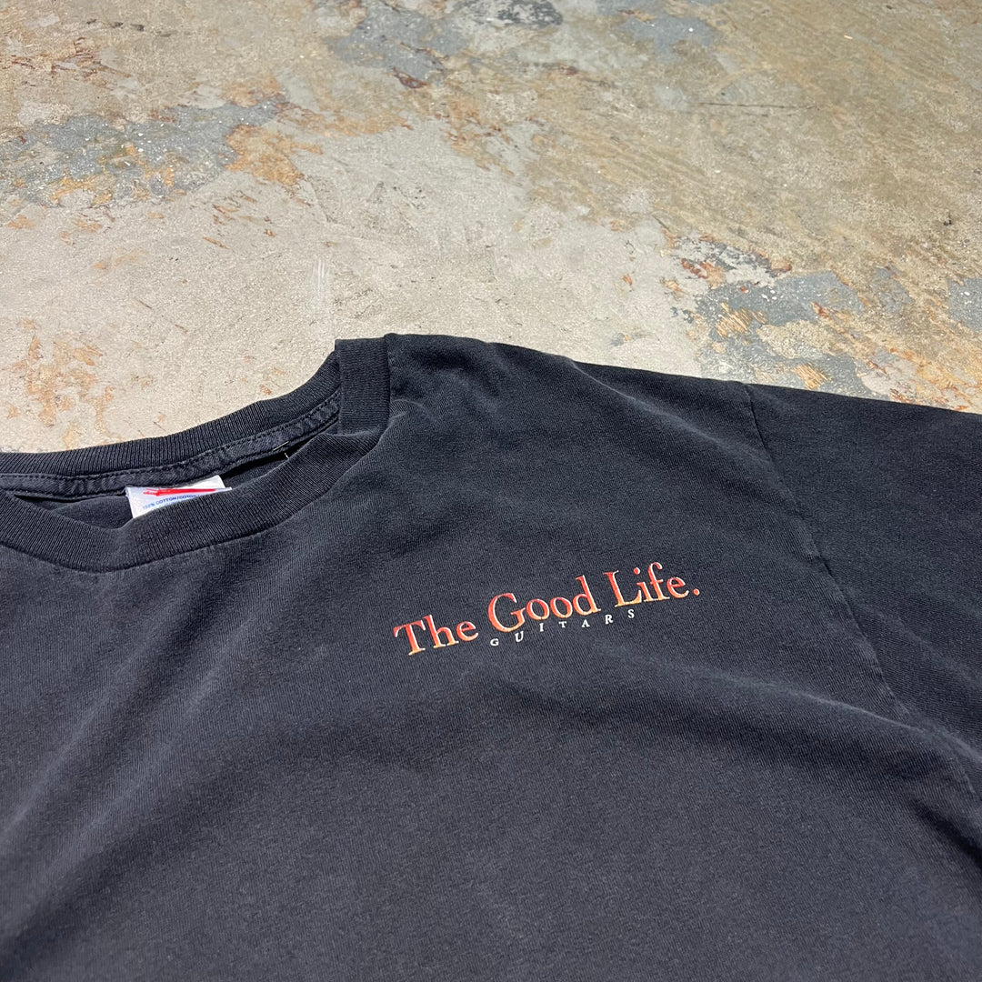 古着 USA製 98's ギター/GUITARS The Good Life/Acoustic & electric/ヴィンテージ プリントTシャツ/サイズL