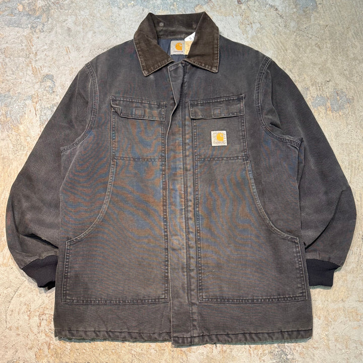 古着 USA製 carhartt/ カーハート/ トラディショナルコート/ 裏地キルティング/ 襟コーデュロイ/サイズXL相当