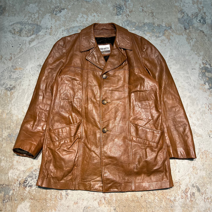 #3728 古着 Unknow/Leather Half Coat/レザーハーフコート/サイズ42L