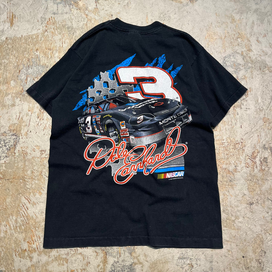 古着 90's~ フルーツオブザルーム/COMPETITORS VIEW/デイル・アーンハート/NASCAR/レーシングカー/ヴィンテージ シングルステッチ プリントTシャツ/サイズM