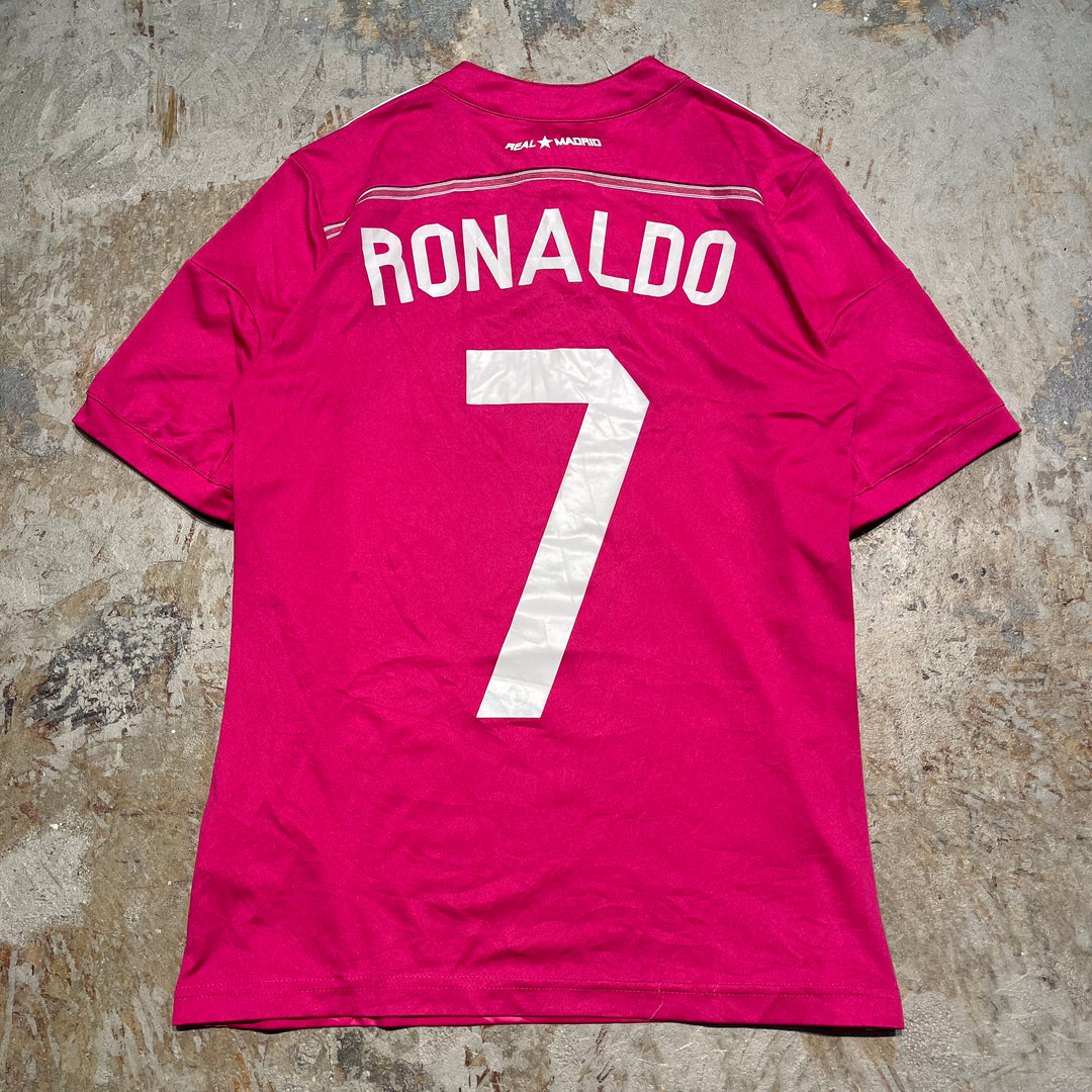 #4441 古着 Real Madrid/レアルマドリード/adidas/アディダス/Football／フットボール Tee/サンティアゴ・ベルナベウ/RONALDO/サイズL