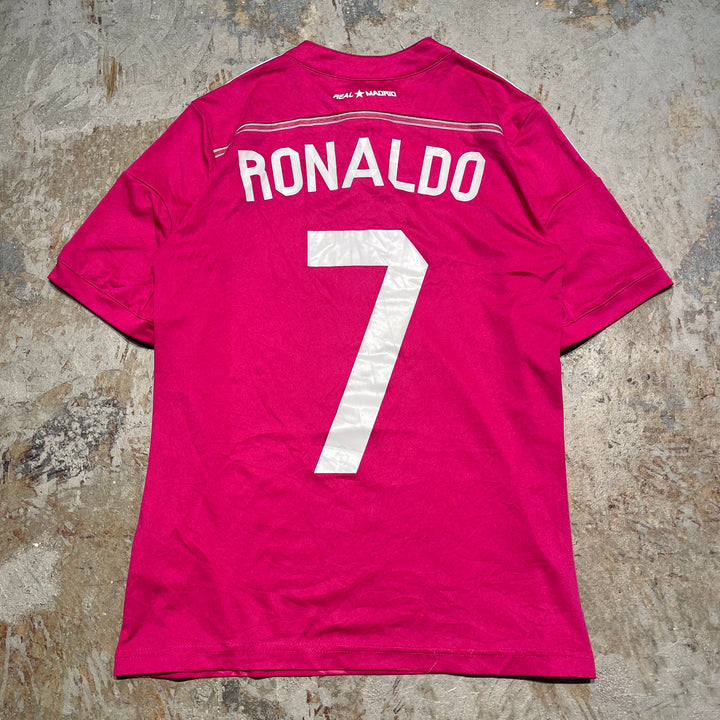 #4441 古着 Real Madrid/レアルマドリード/adidas/アディダス/Football／フットボール Tee/サンティアゴ・ベルナベウ/RONALDO/サイズL