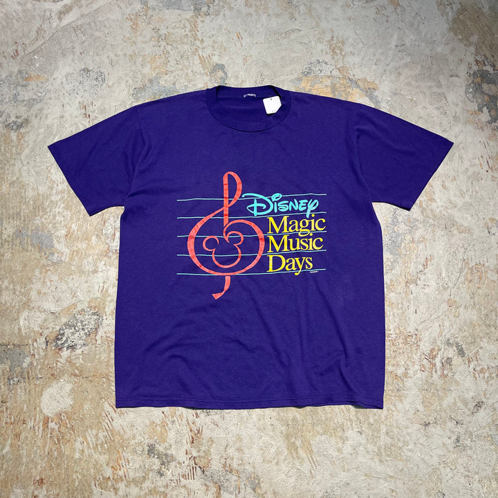 古着 USA製 90's Disney MAGIC MUSIC DAYS/ヴィンテージ シングルステッチ プリントTシャツ/サイズ2XL相当