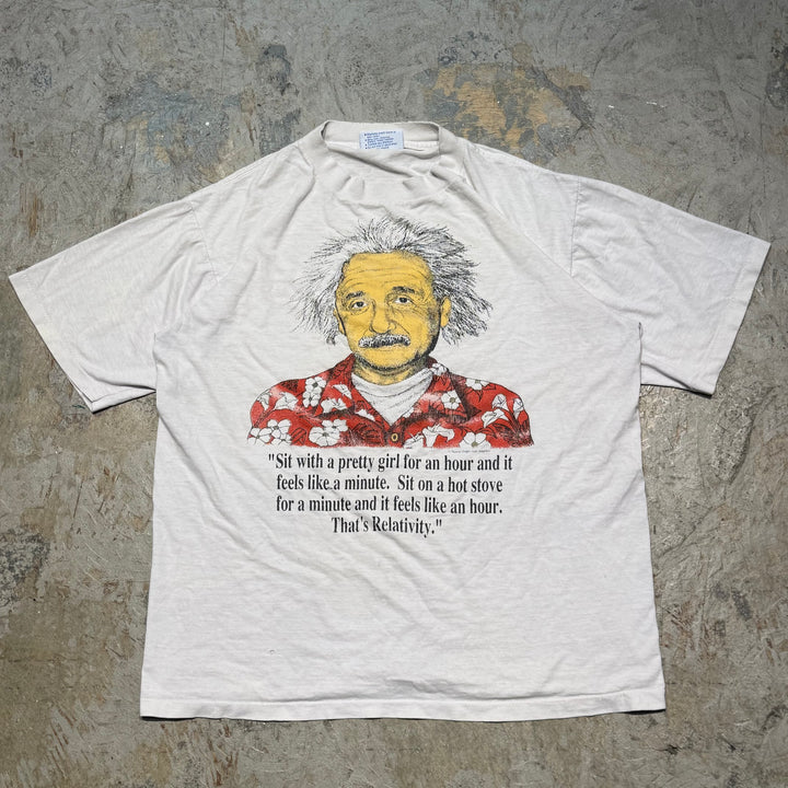 古着 USA製 90's All Sport /アインシュタイン/ プリントTシャツ/ サイズL