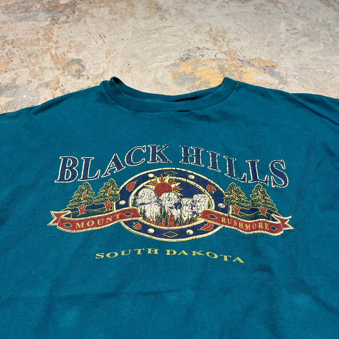 古着 USA製 90's BLACK HILLS/ブラックヒルズ / アメリカ合衆国サウスダコタ州 / ヴィンテージ シングルステッチ プリントTシャツ/サイズXL