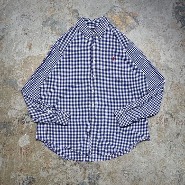 #4335 Ralph Lauren/ラルフローレン L/S B.D Shirts/ボタンダウンシャツ/CUSTOM FIT/ギンガムチェック/サイズXL