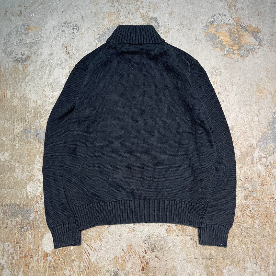 #3342 古着 Polo Ralph Lauren/ポロラルフローレン / Half Zip Cotton Knit Sweater/ハーフジップ コットンニット セーター / サイズM