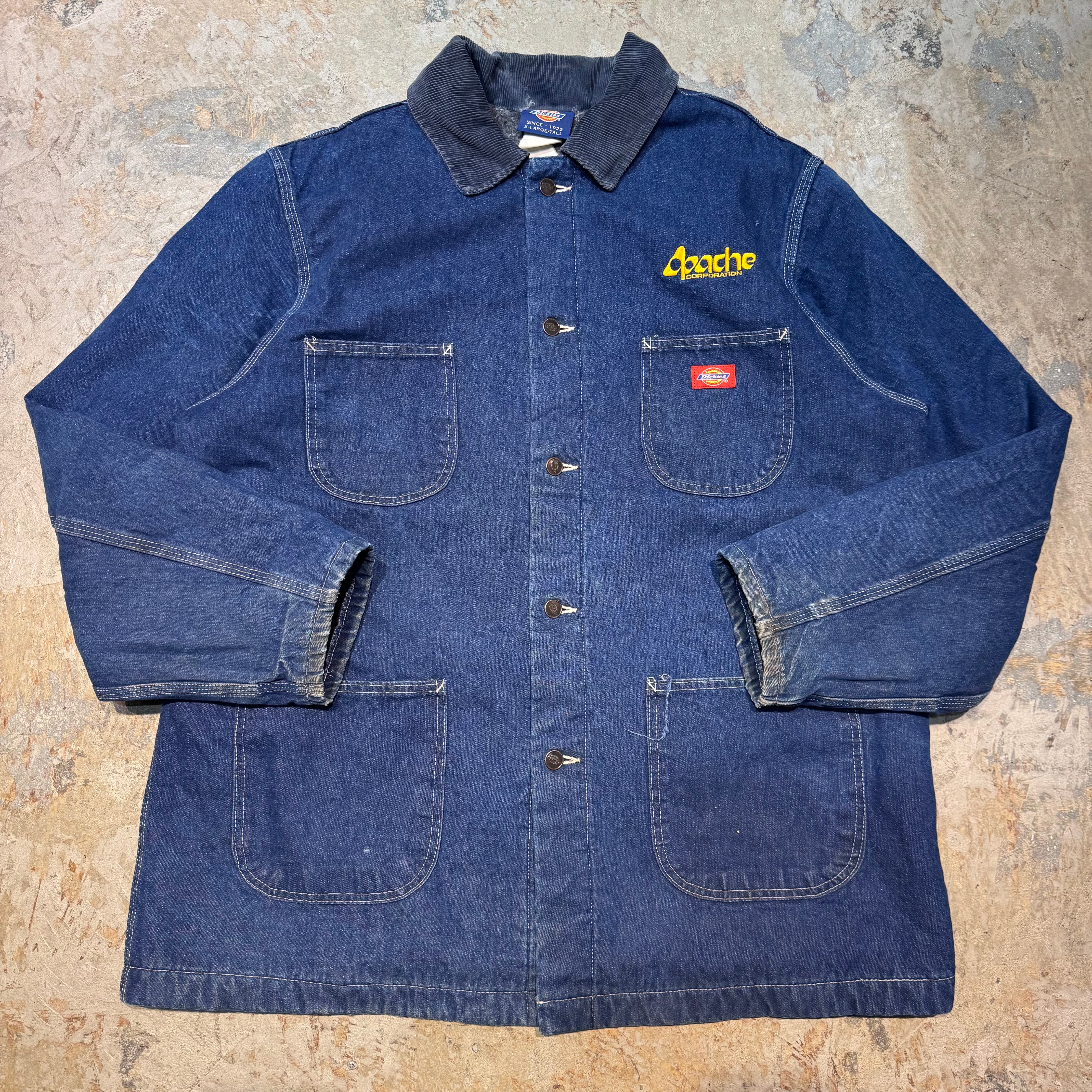 古着Dickies/ ディッキーズ/ デニムカバーオール/ 襟コーデュロイ