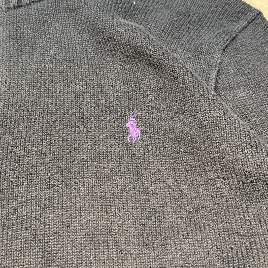 古着 POLO by Ralph Lauren/ポロラルフローレン/ハーフジップニットセーター/サイズL