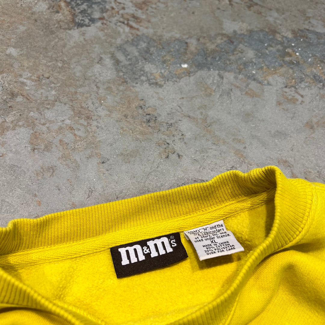 #4052 古着 M&M's/エムアンドエムズ/Crew Neck Sweat Shirts/クルーネック刺繍スウェット/サイズXL