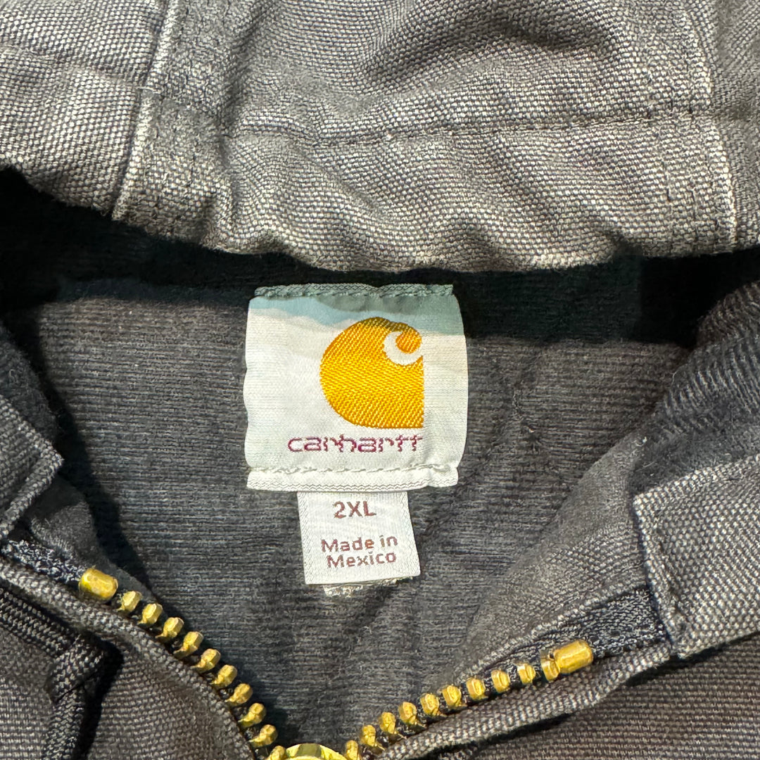 古着 Carhartt/ カーハート/ アクティブジャケット/ ダック地/ 裏地キルティング/企業ロゴ/ サイズ2XL